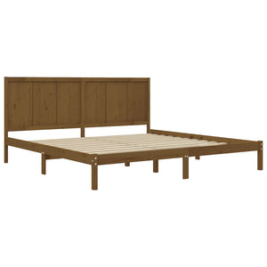 vidaXL Solid Wood Bed Honey Brown Pine 200x200 cm
