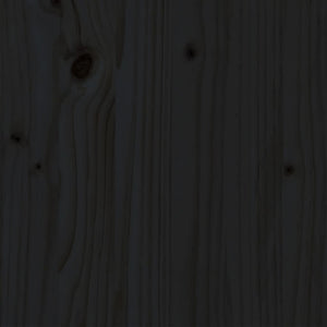 vidaXL Solid Wood Bed Black 135x190 cm