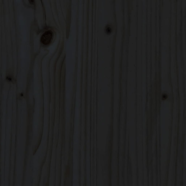 vidaXL Solid Wood Bed Black 135x190 cm