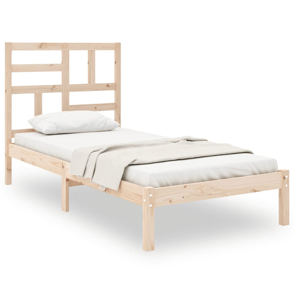 vidaXL Solid Wood Bed 75x190 cm