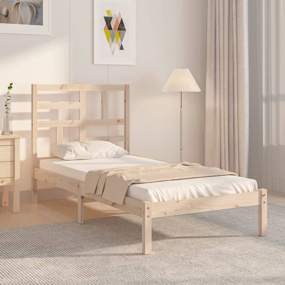 vidaXL Solid Wood Bed 90x190 cm