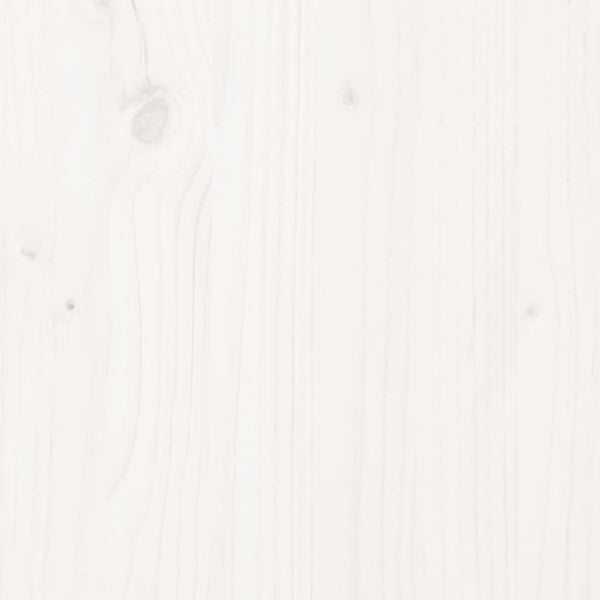 vidaXL Solid Wood Bed White 90x200 cm