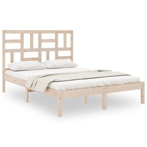 vidaXL Solid Wood Bed Frame without Mattress 140x200 cm