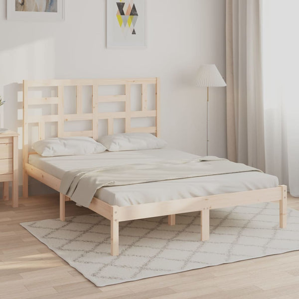 vidaXL Solid Wood Bed Frame without Mattress 140x200 cm