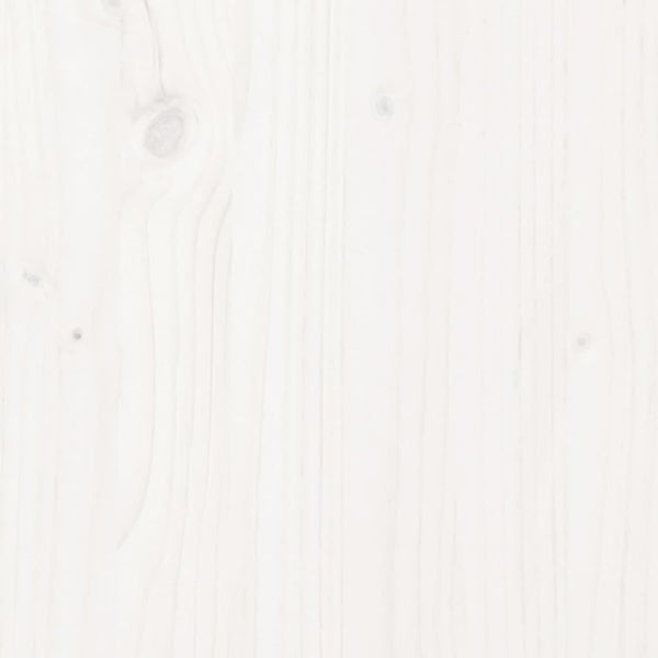 vidaXL Solid Pine Wood Bed White 160x200 cm