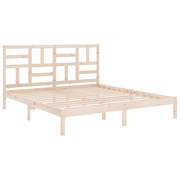 vidaXL Solid Wood Bed Frame without Mattress 180x200 cm