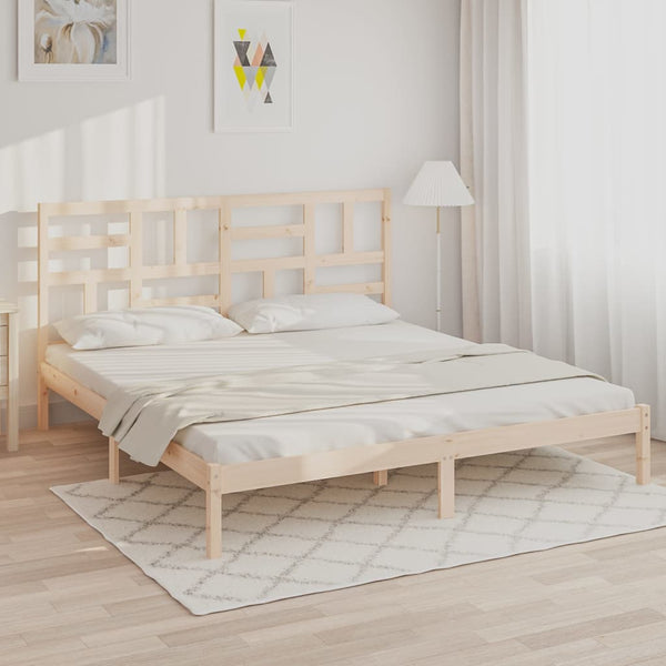 vidaXL Solid Wood Bed Frame without Mattress 180x200 cm