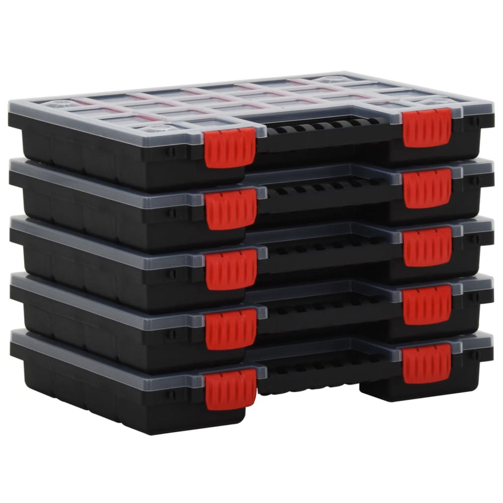 vidaXL Assortment Boxes 10 pcs 34.5x25x5 cm Polypropylene