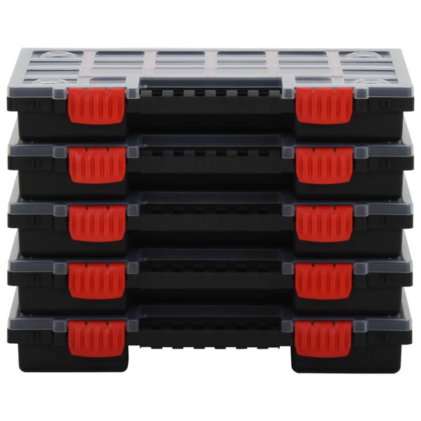 vidaXL Assortment Boxes 10 pcs 34.5x25x5 cm Polypropylene