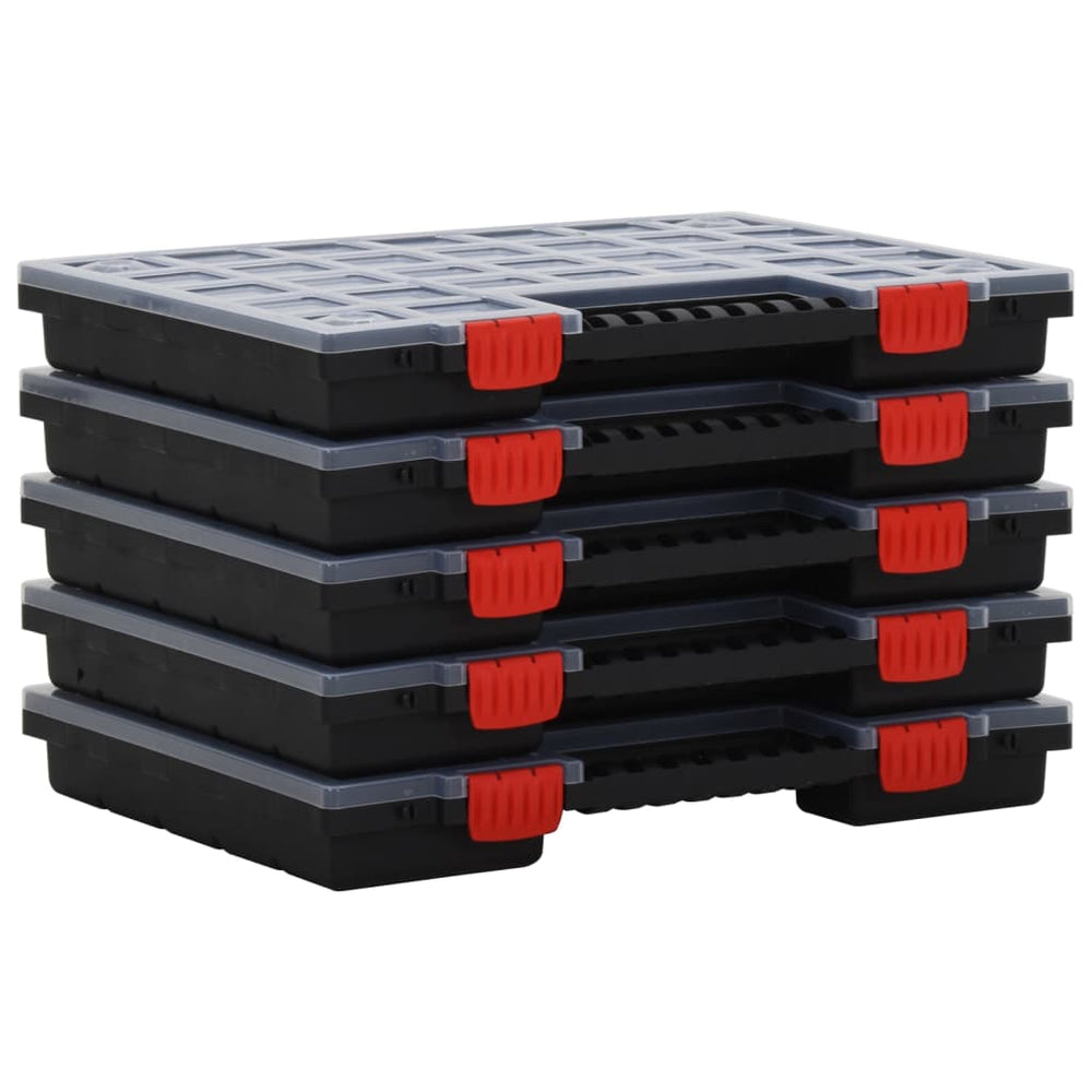 vidaXL Assortment Boxes 10 pcs. 40x30x5 cm Polypropylene