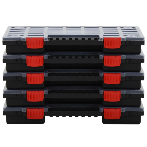 vidaXL Assortment Boxes 10 pcs 40x30x5 cm Polypropylene