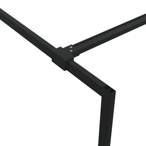 vidaXL Walk-in Shower Screen Black 100x195 cm Semi-Frosted ESG