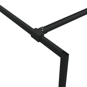 vidaXL Walk-in Shower Screen Black 140x195 cm Frosted ESG