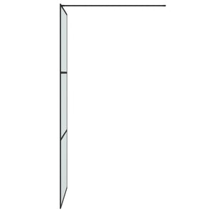 vidaXL Walk-in Shower Screen Black 80x195 cm Frosted ESG Glass