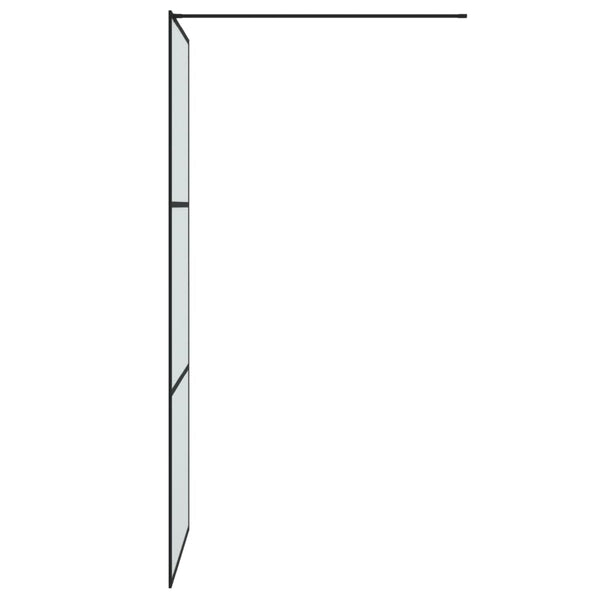 vidaXL Walk-in Shower Screen Black 80x195 cm Frosted ESG Glass