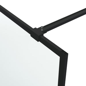 vidaXL Walk-in Shower Screen Black 80x195 cm Frosted ESG Glass