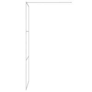vidaXL Walk-in Shower Screen Silver 80x195 cm Tempered Clear Glass