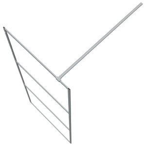vidaXL Walk-in Shower Screen Silver 80x195 cm Tempered Clear Glass