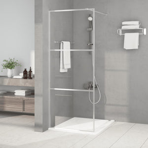 vidaXL Walk-in Shower Screen Silver 80x195 cm Tempered Clear Glass