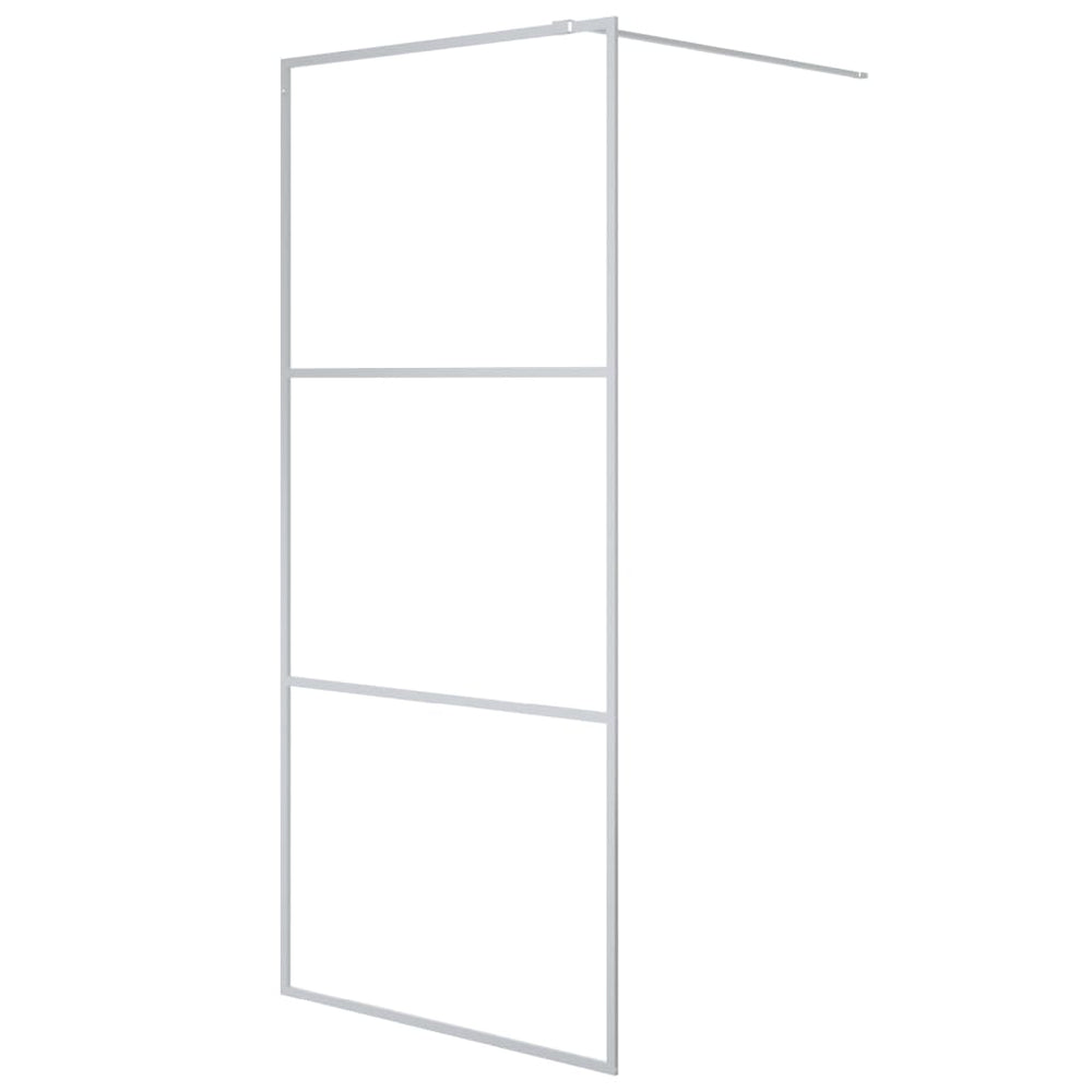 vidaXL Walk-In Shower Screen Silver 90x195cm ESG Clear Glass