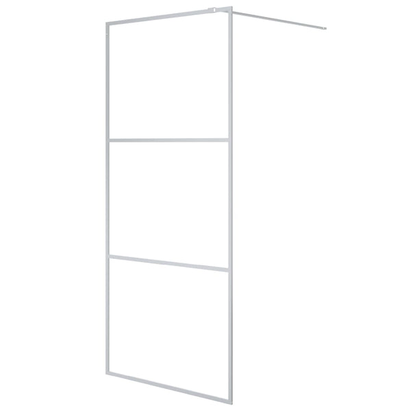 vidaXL Walk-In Shower Screen Silver 90x195cm ESG Clear Glass