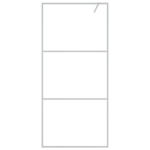 vidaXL Walk-In Shower Screen Silver 90x195cm ESG Clear Glass