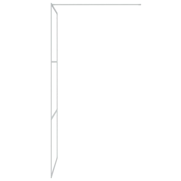 vidaXL Walk-In Shower Screen Silver 90x195cm ESG Clear Glass