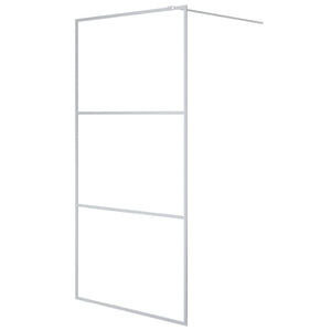 vidaXL Walk-in Shower Screen Silver 100x195 cm Tempered Clear Glass