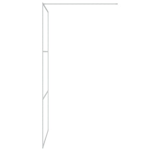 vidaXL Walk-in Shower Screen Silver 100x195 cm Tempered Clear Glass