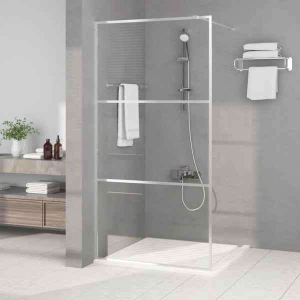 vidaXL Walk-in Shower Screen Silver 100x195 cm Tempered Clear Glass