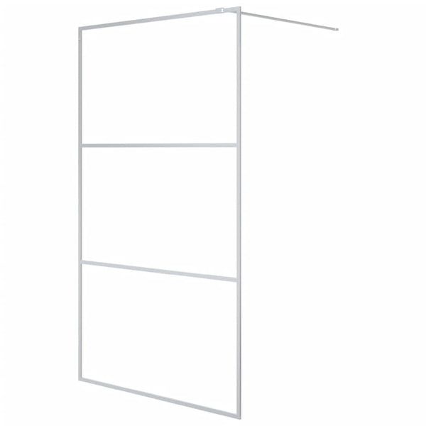 vidaXL Walk-in Shower Screen Silver 115x195 cm Tempered Clear Glass