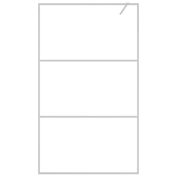 vidaXL Walk-in Shower Screen Silver 115x195 cm Tempered Clear Glass