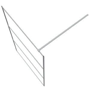 vidaXL Walk-in Shower Screen Silver 115x195 cm Tempered Clear Glass