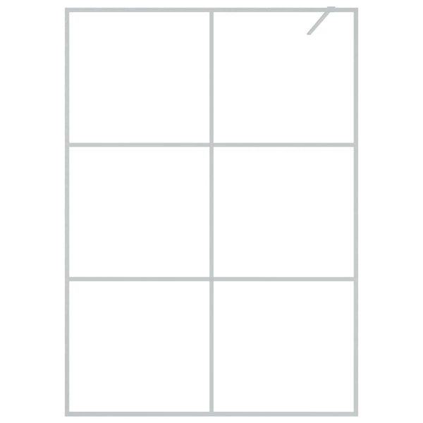 vidaXL Walk-in Shower Screen Silver 140x195 cm Tempered Clear Glass