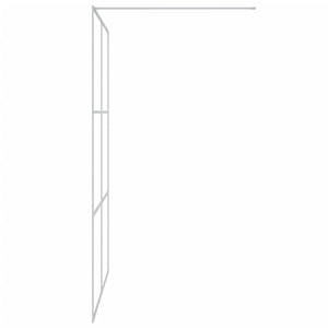 vidaXL Walk-in Shower Screen Silver 140x195 cm Tempered Clear Glass