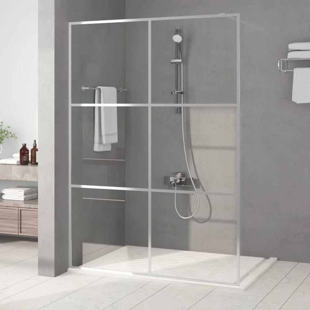 vidaXL Walk-in Shower Screen Silver 140x195 cm Tempered Clear Glass