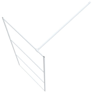 vidaXL Walk-in Shower Screen White 80x195 cm Tempered Clear Glass
