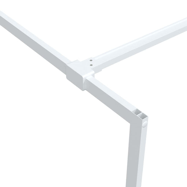 vidaXL Walk-in Shower Screen White 80x195 cm Tempered Clear Glass