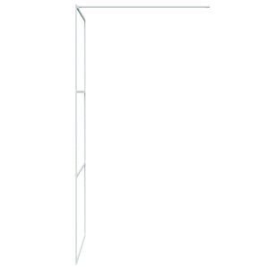 vidaXL Walk-in Shower Screen White 90x195 cm ESG Clear Glass