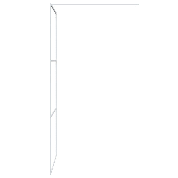 vidaXL Walk-in Shower Screen White 90x195 cm ESG Clear Glass