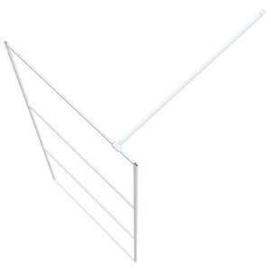 vidaXL Walk-in Shower Screen White 90x195 cm ESG Clear Glass