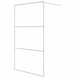 vidaXL Walk-in Shower Screen White 115x195 cm Tempered Clear Glass
