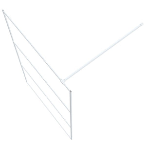 vidaXL Walk-in Shower Screen White 115x195 cm Tempered Clear Glass