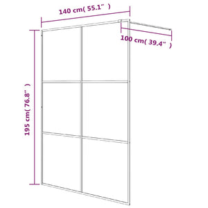 vidaXL Walk-in Shower Screen White 140x195 cm Tempered Clear Glass
