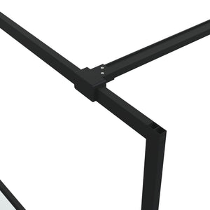 vidaXL Walk-in Shower Screen Black 80x195 cm Tempered Glass Semi-Frosted