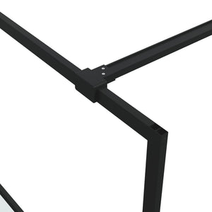 vidaXL Walk-in Shower Screen Black 140x195 cm Frosted ESG