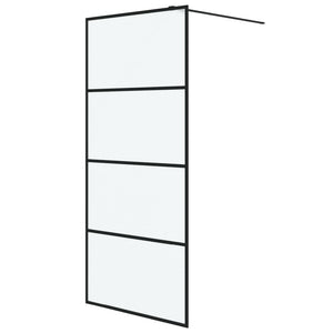 vidaXL Walk-in Shower Screen Black 90x195cm Frosted ESG Glass