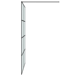 vidaXL Walk-In Shower Screen Black 140x195 cm Frosted ESG Glass