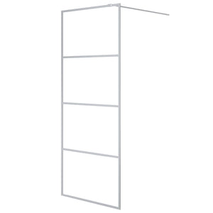 vidaXL Shower Screen for Walk-In Shower Silver 80x195 cm Tempered Glass Clear