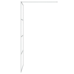 vidaXL Shower Screen for Walk-In Shower Silver 80x195 cm Tempered Glass Clear